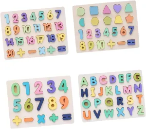 1 Set Educational for Number Letter for Early Learning and Cognitive Development Brightly Colored Blocks for Home and School Use