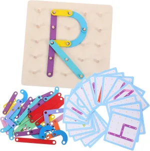 1 Set Geoboard Pegboard for Funny Educational for Learning Shapes Numbers Letters for Parent Interaction and Motor Skills Development