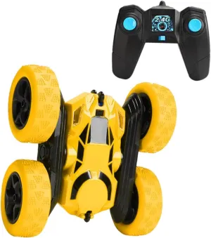 1 Set Remote Road Car High Speed Car with Lights Double Sided Flips for Family Fun and Present Giving