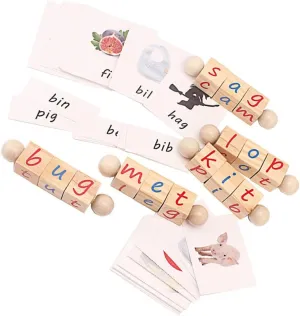 1 Set Rotatable Letter Block Educational English Spelling Puzzle for Enhances Cognitive Skills and Parent Interaction Design for Long Term Use