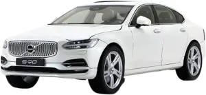 1:18 for Volvo S90 Alloy Car Model Artwork Souvenir for Collection and Display Mini Simulation Toys(White)