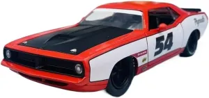 1:24 for Plymouth Barracuda 1973 Simulation Alloy Car Model Multifunctional Decorative Souvenirs Mini Simulation Toys(Red)