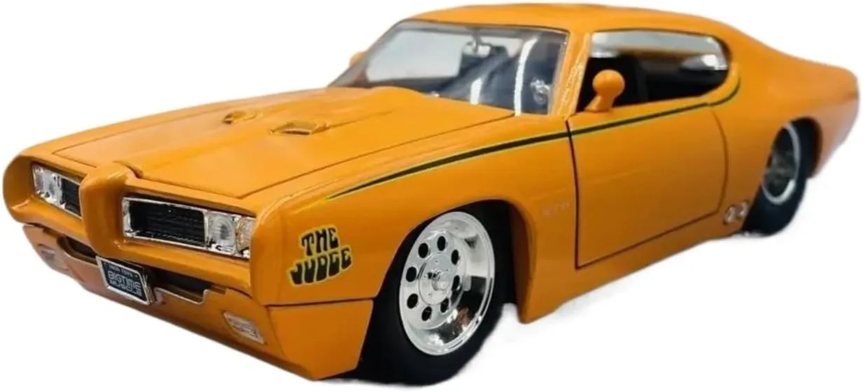 1:24 for Pontiac GTO Judge 1969 Simulation Alloy Car Model Multifunctional Decorative Souvenirs Mini Simulation Toys(Yellow)