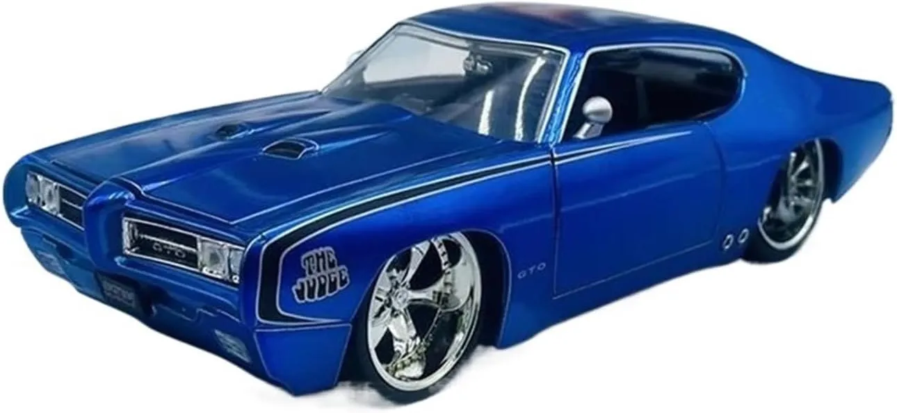 1:24 for Pontiac GTO Judge 1969 Simulation Alloy Car Model Multifunctional Decorative Souvenirs Mini Simulation Toys(Yellow)