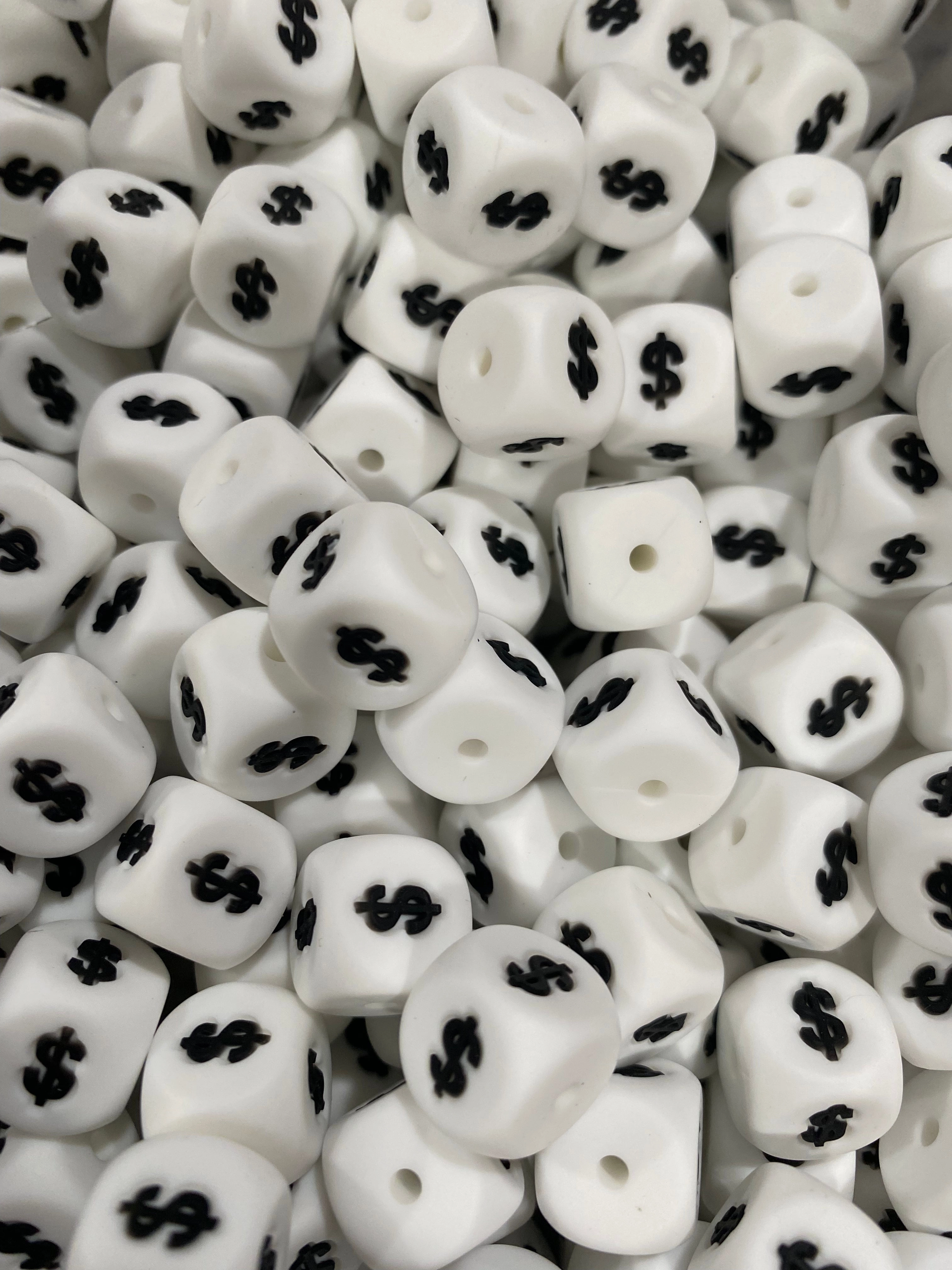 12mm Square White Symbols