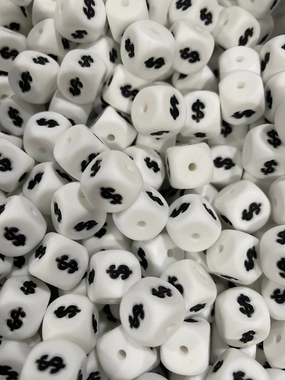 12mm Square White Symbols