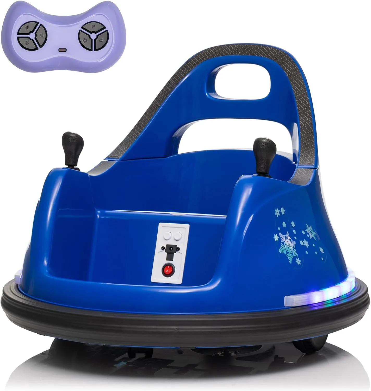 12V Electric Ride On Bumper Car for Kids & Toddlers, Baby Bumping Toy Car with Remote Control, 360 Degree Spin, Battery Powered Electric Ride on Bumping Toy Gifts for Boys Girls, Dark Blue