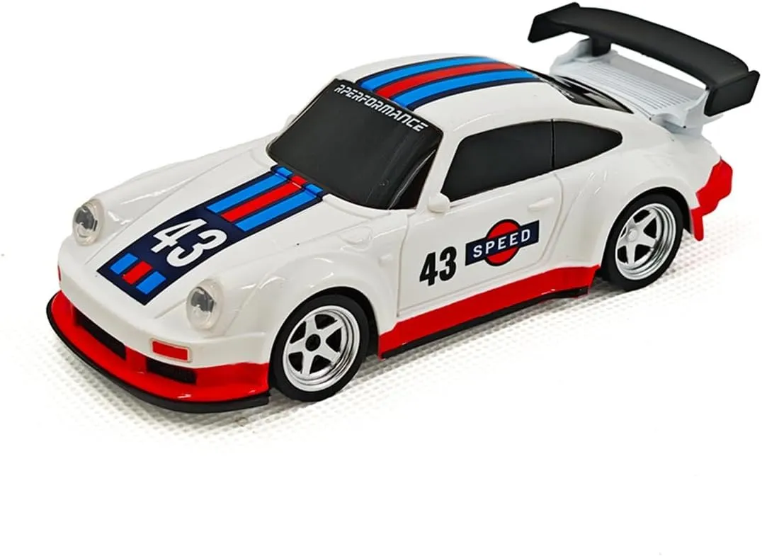 1/43 Mini 4WD RC Drift Gyro Car, 2.4G Full-Proportional Mini Electric RC Racing Car Model with LED Lights,15 KM/H High Speed Sports Vehicle