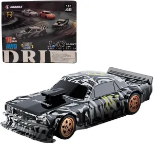 1/43 Scale RC Mini Racing Car, Full Proportional Electric Mini Racing Drift Car Model with Lights Kit (RTR) - Gyro Version