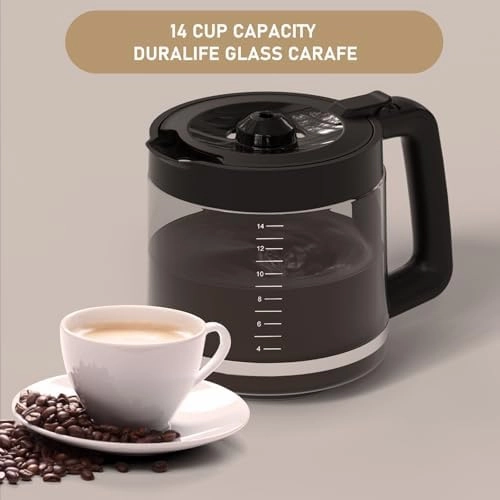 14-Cup DCM201 Coffee Maker Carafe Coffee Pot Replacement Compatible with Ninja DCM201, DCM201CP, DCM201BK Programmable XL 14-Cup PRO Coffee Maker