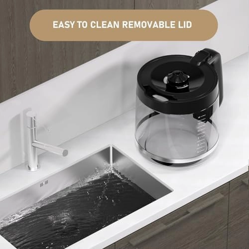 14-Cup DCM201 Coffee Maker Carafe Coffee Pot Replacement Compatible with Ninja DCM201, DCM201CP, DCM201BK Programmable XL 14-Cup PRO Coffee Maker