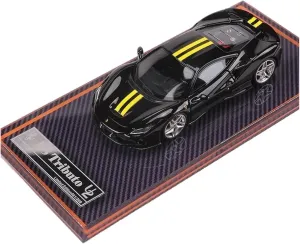 1:64 for Ferrari F8 Tributo Resin Car Model Home Decoration Ornaments Mini Simulation Toys(Black)