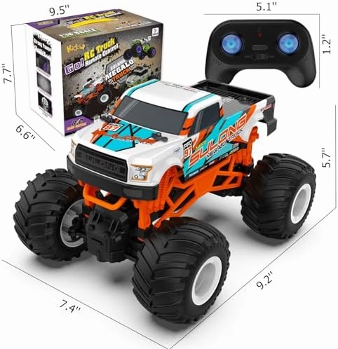 1:16 Scale RC Monster Truck - 2.4GHz All Terrain Car for Kids 4-12, 20 Km/h Off Road RC Truck, Christmas or Birthday Gift