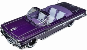 1:18 for Impala Lowrider 1961 Simulation Alloy Car Model Collection Souvenir Mini Simulation Toys(Purple)