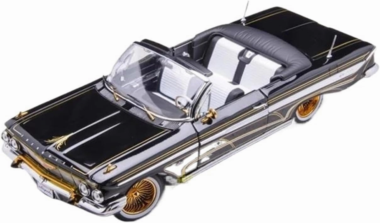 1:18 for Impala Lowrider 1961 Simulation Alloy Car Model Collection Souvenir Mini Simulation Toys(Purple)
