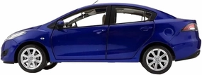1：18 for Mazda 2 Sedan Simulation Alloy Car Model Hobby Collection Souvenirs Mini Simulation Toys(Blue)