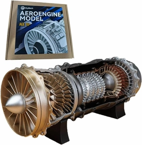 1/20 Scale Turbofan Fighter Engine Model Kit, 150PCS DIY Electric Assembly Engine with Motorized Display for Physical Science Experiment Demonstration
