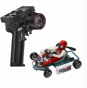1/32 Scale Mini Remote Control Kart Car Model Kit, RC Racing Car, Assembly Kits for Adults, 2.4G RC System, with Remote Control and One Battery