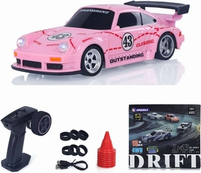 1/43 Gyro 2.4G Radio Control Drift Car Racing Vehicles High Speed 15KM/H 4WD Mini Car Battery Lights RTR Toys Gift
