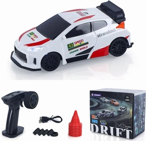 1/43 High Speed RC Racing Car Radio Controlled Drift Vehicle 4WD RTR Mini Model Toy 2.4G Radio Battery Gifts Hobby Grade Model for Adult