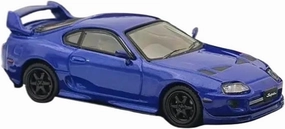 1:64 for Toyota Supra JZA80 JDM Blue Alloy Car Model Decoration Ornaments Mini Simulation Toys