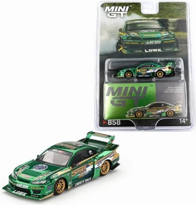 1:64 Scale Diecast Model Car Compatible with Mini GT Nissan Silvia S15 LB-Super Silhouette LBWK 2024 Fausto Racing Limited Edition MGT00858