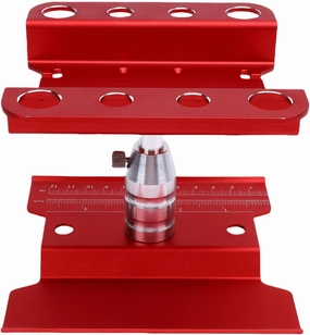 1/8 RC Car Work Stand, RC Car Work Stand 360 Degree Rotatable Accurate Rotating Bearings for Maintenance (Red)