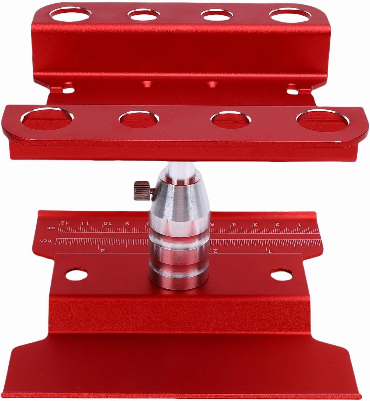 1/8 RC Car Work Stand, RC Car Work Stand 360 Degree Rotatable Accurate Rotating Bearings for Maintenance (Red)