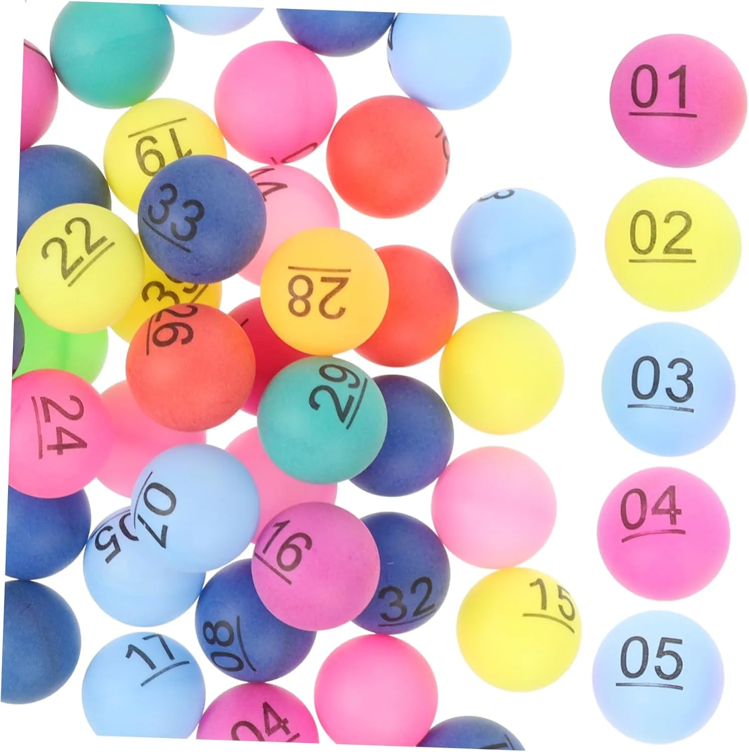 1set Colorful Numbered Game Bouncy Party Props for Raffles Activities Games Lightweight for Fun