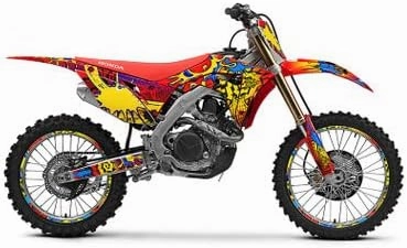 2002-2003 CR 125 R Zany Pink Senge Graphics Complete Kit with Rider I.D. Compatible with Honda
