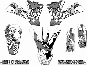 2003-2004 SX Zany White Senge Graphics Base Kit Compatible with KTM