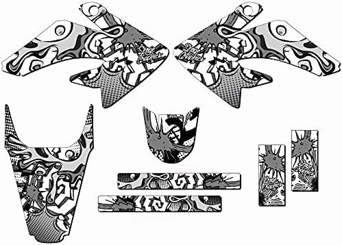 2004-2010 CRF 80 Zany White Senge Graphics Base Kit Compatible with Honda