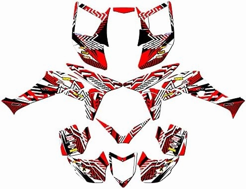 2005 TRX 450R Mayhem Red Senge Graphics Kit Compatible with Honda