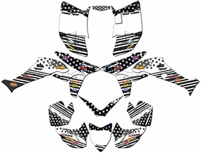 2005 TRX 450R Merica Grey Senge Graphics Kit Compatible with Honda