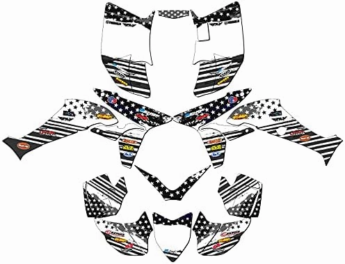 2005 TRX 450R Merica Grey Senge Graphics Kit Compatible with Honda