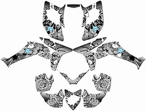 2005 TRX 450R Zany White Senge Graphics Kit Compatible with Honda
