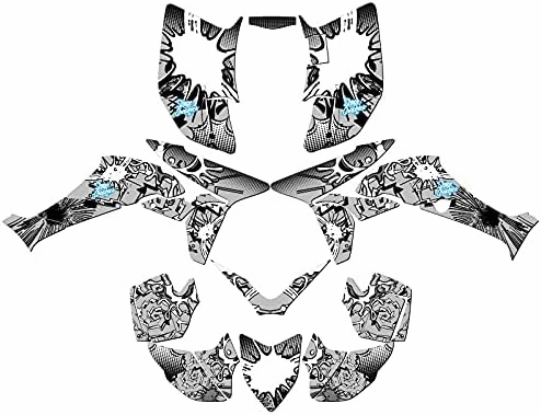 2005 TRX 450R Zany White Senge Graphics Kit Compatible with Honda