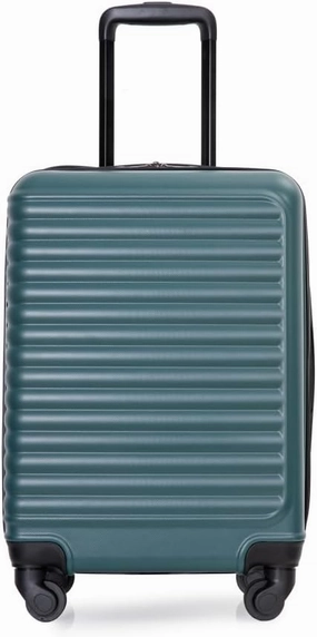 20" Carry On Luggage - Lightweight Hardshell Suitcase with 360° Spinner Wheels - Airline Approved Cabin Bag (Green   ABS)