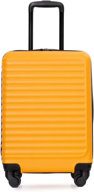 20" Carry On Luggage - Lightweight Hardshell Suitcase with 360° Spinner Wheels - Airline Approved Cabin Bag (Orange   ABS)
