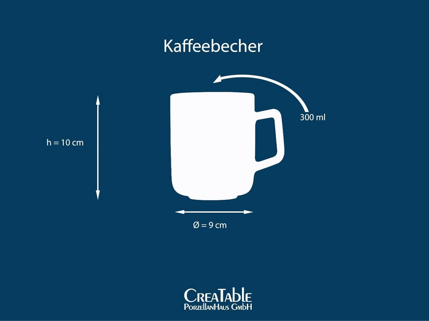 21552, Nordic Fjord Series, 6-Piece Crockery Set, Coffee Mug Set Made of Stoneware, Dishwasher and Microwave Safe, Quality Production