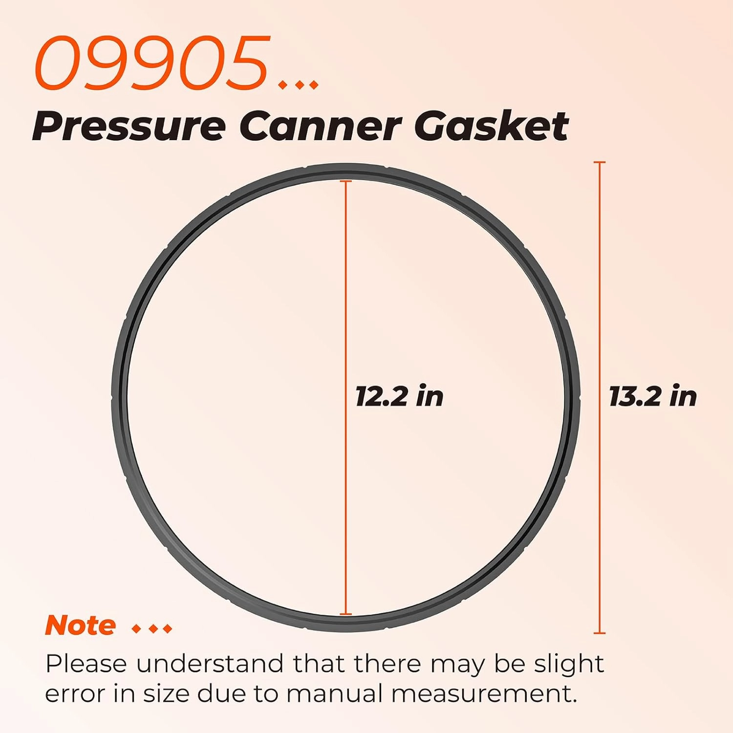 2 Pack 09905 Pressure Canner Sealing Ring with Automatic Air Vent & Overpressure Plug Replacement Gasket for Presto Pressure Canner 01710 01740 01750 01770 01780