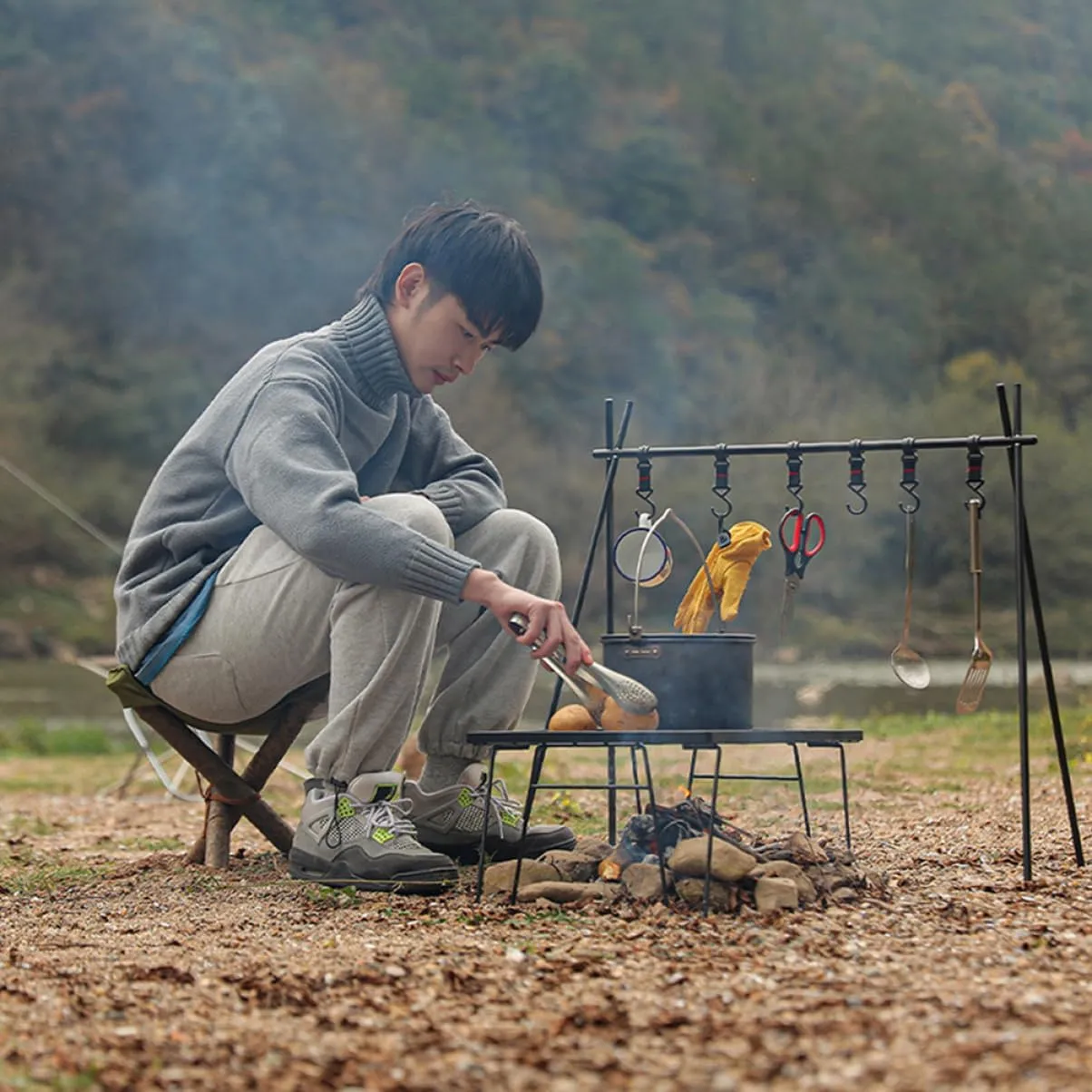 2pcs Folding Camping Stool with Tripod Outdoor Stool Kit Comfortable and Durable
