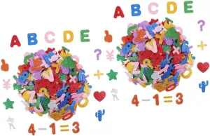 2sets DIY Craft Stickers Set : Glitter Letter Number Stickers Self Adhesive Safe for Boys and Girls 296pcs*2