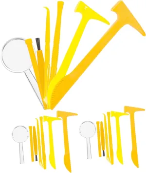 2sets Educational Gemstone Digging Tool Chisel Hammer Brush Magnifying for Archaeological Exploration Science Learning Activities 21pcs*2