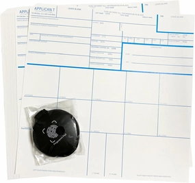 30 Pack FD-258 Fingerprint Kit - Includes Reusable Ink Pad, Instructions, Newest Version (11-1-20) for Fingerprinting SBR & More
