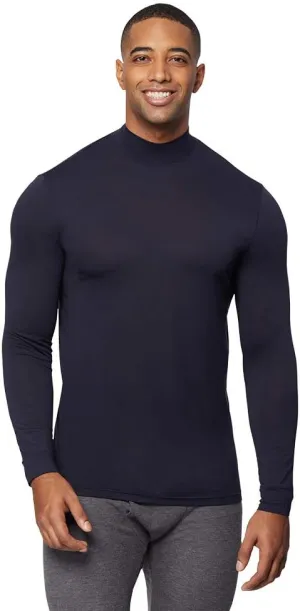 32 Degrees Heat Mens Performance Thermal Lightweight Baselayer Mock Top Long Sleeve Top