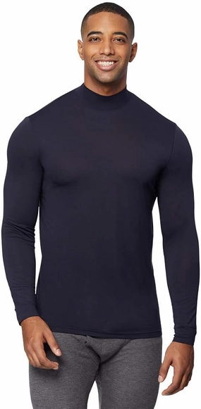 32 Degrees Heat Mens Performance Thermal Lightweight Baselayer Mock Top Long Sleeve Top