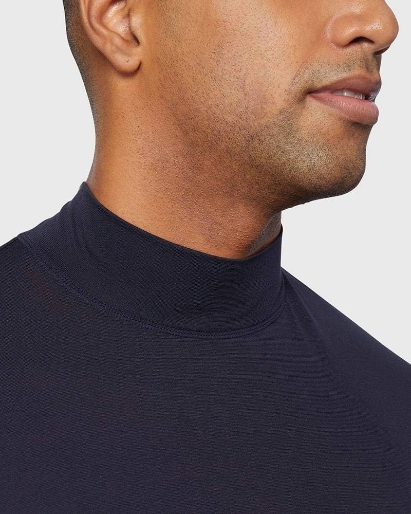32 Degrees Heat Mens Performance Thermal Lightweight Baselayer Mock Top Long Sleeve Top