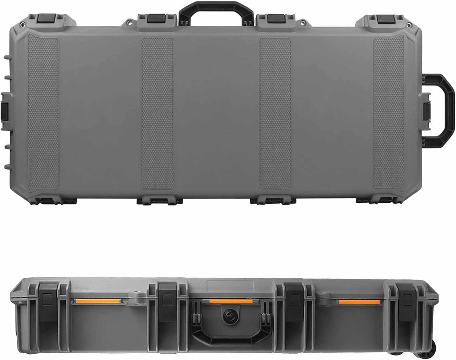 39-Inch Tactical Equipment Storage Case, Rolling Hard Shell for Rifles, Waterproof Outdoor Protection Box with Lockable Hasp