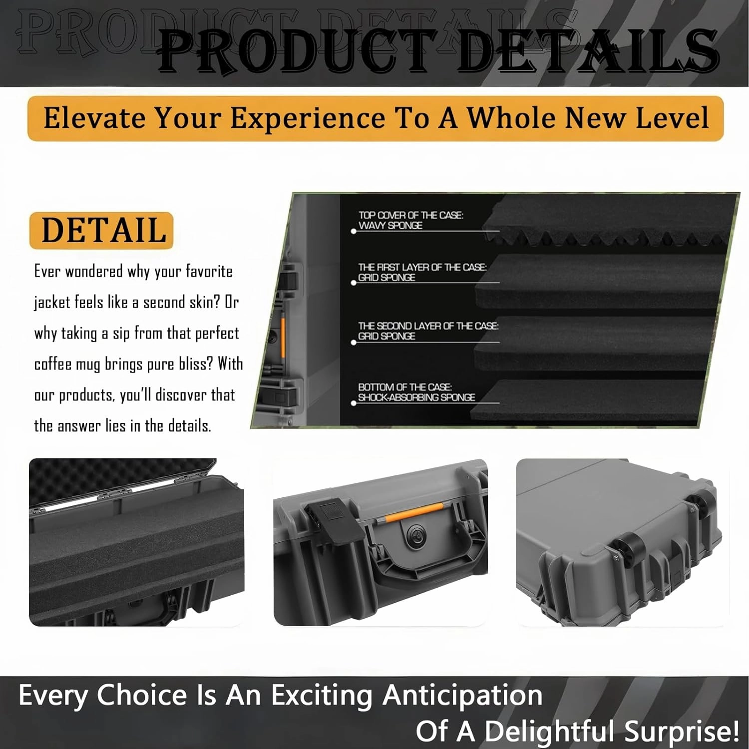 39-Inch Tactical Equipment Storage Case, Rolling Hard Shell for Rifles, Waterproof Outdoor Protection Box with Lockable Hasp